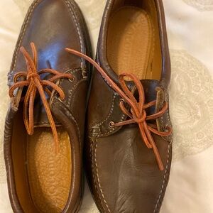 Quoddy Dark Brown Leather Boat Shoes
